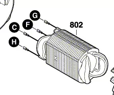 Stator réf. 1 619 P07 239 BOSCH
